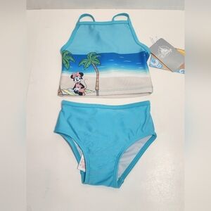 Disney MINNIE MOUSE 2 piece Toddler Swimsuit - Size 2 - NWT
